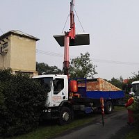 Oprava střechy trafostanice